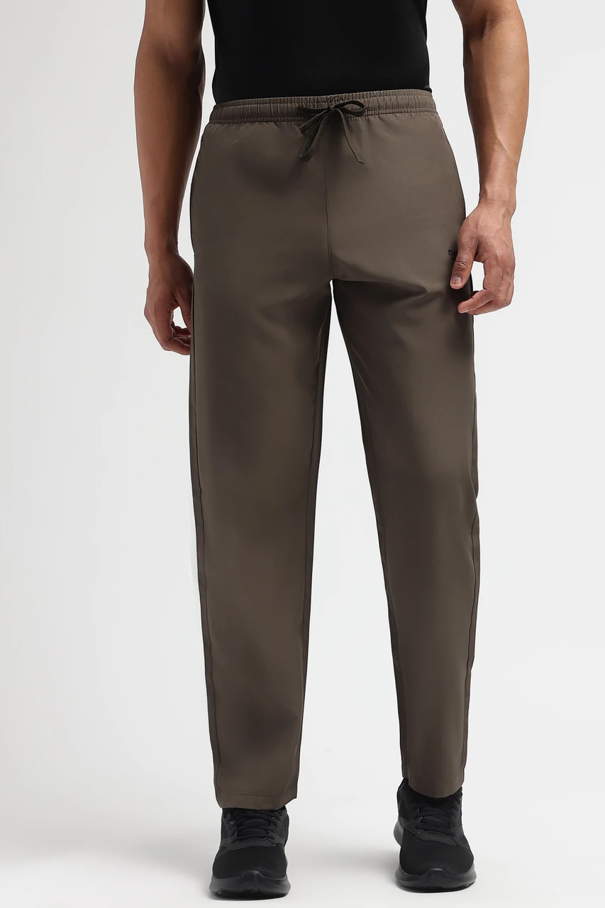 OLIVE PANT REEBOK Men Solid Olive Track Pants - Image 6