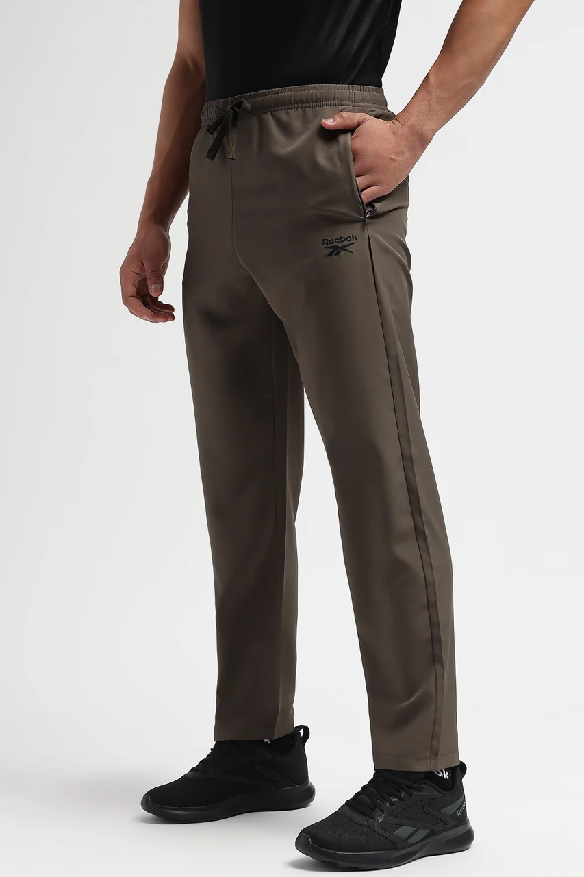 OLIVE PANT1 REEBOK Men Solid Olive Track Pants - Image 5