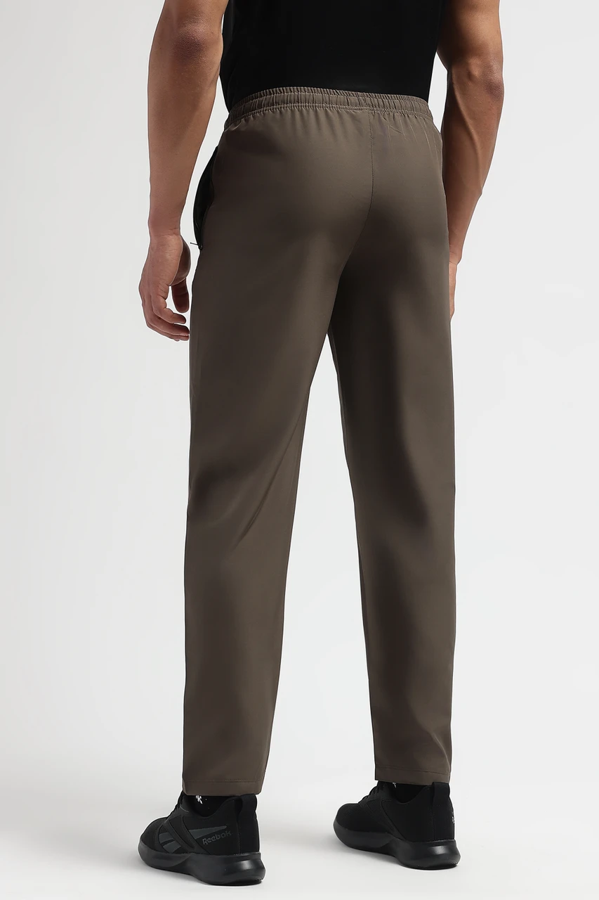 OLIVE2 REEBOK Men Solid Olive Track Pants - Image 4