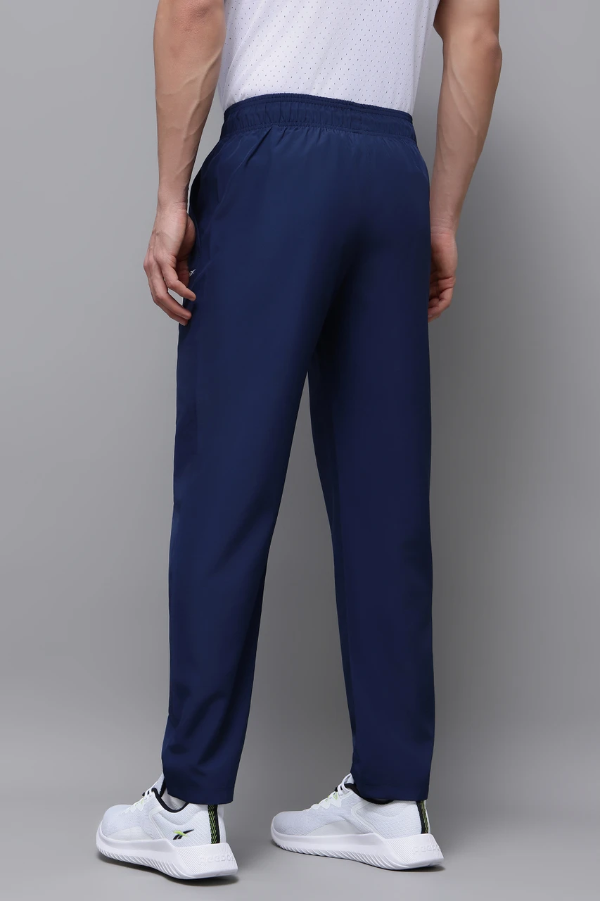 PANT BLUE2 REEBOK Men Solid Olive Track Pants - Image 2